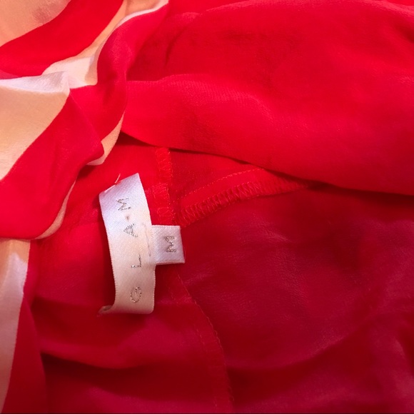 Red & White striped chiffon tank top - Picture 5 of 8